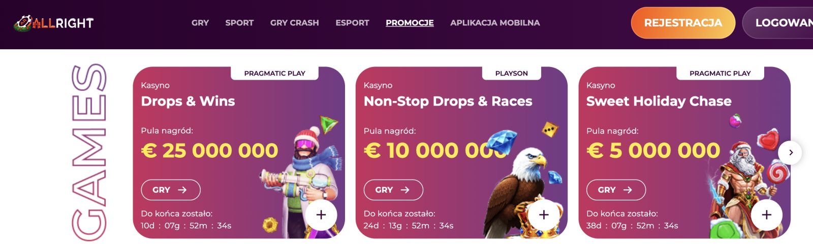 All Right Casino promocje